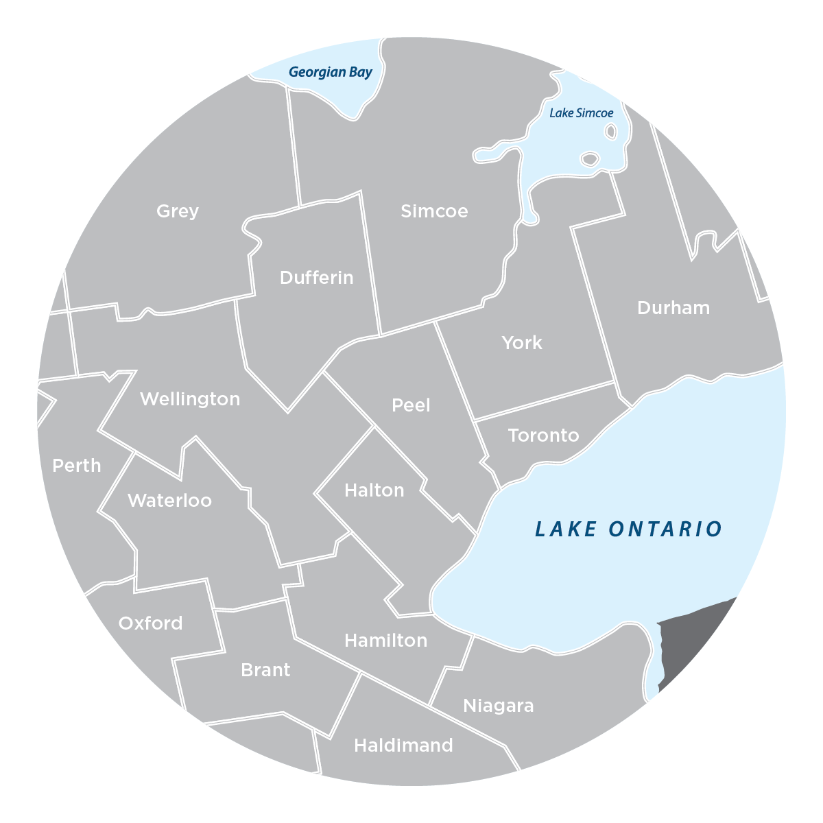 JJ Greater Toronto Area Service Map